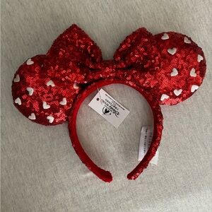 Red heart mini mouse ears